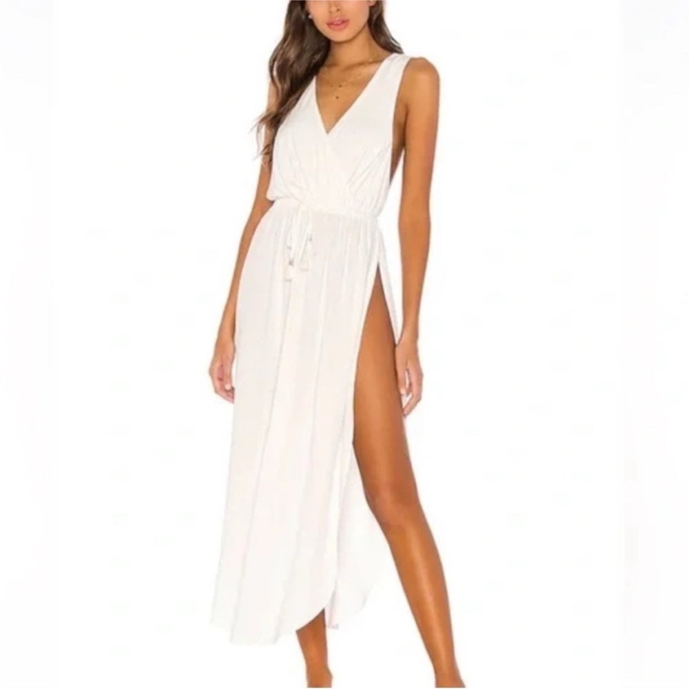 L*Space Cream with Gold accents Swim Cover Up